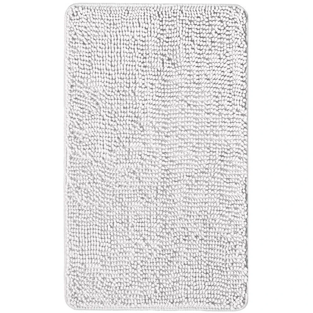 White Bathroom Rug Gorilla Grip Original Luxury Chenille Mat 17x24 Extra Soft